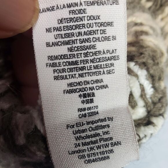 Free People Through the Storm Fair Isle Knit Sweater Sz S Acrylic Blend Taupe - Picture 11 of 15